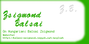 zsigmond balsai business card